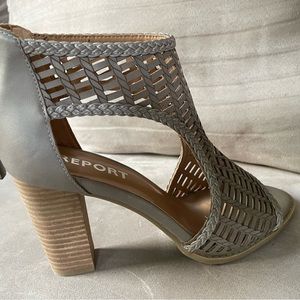 Stitch Fix Report Brand New Grey 3” Block Heeled Sandals Size 8.5. Never Worn!